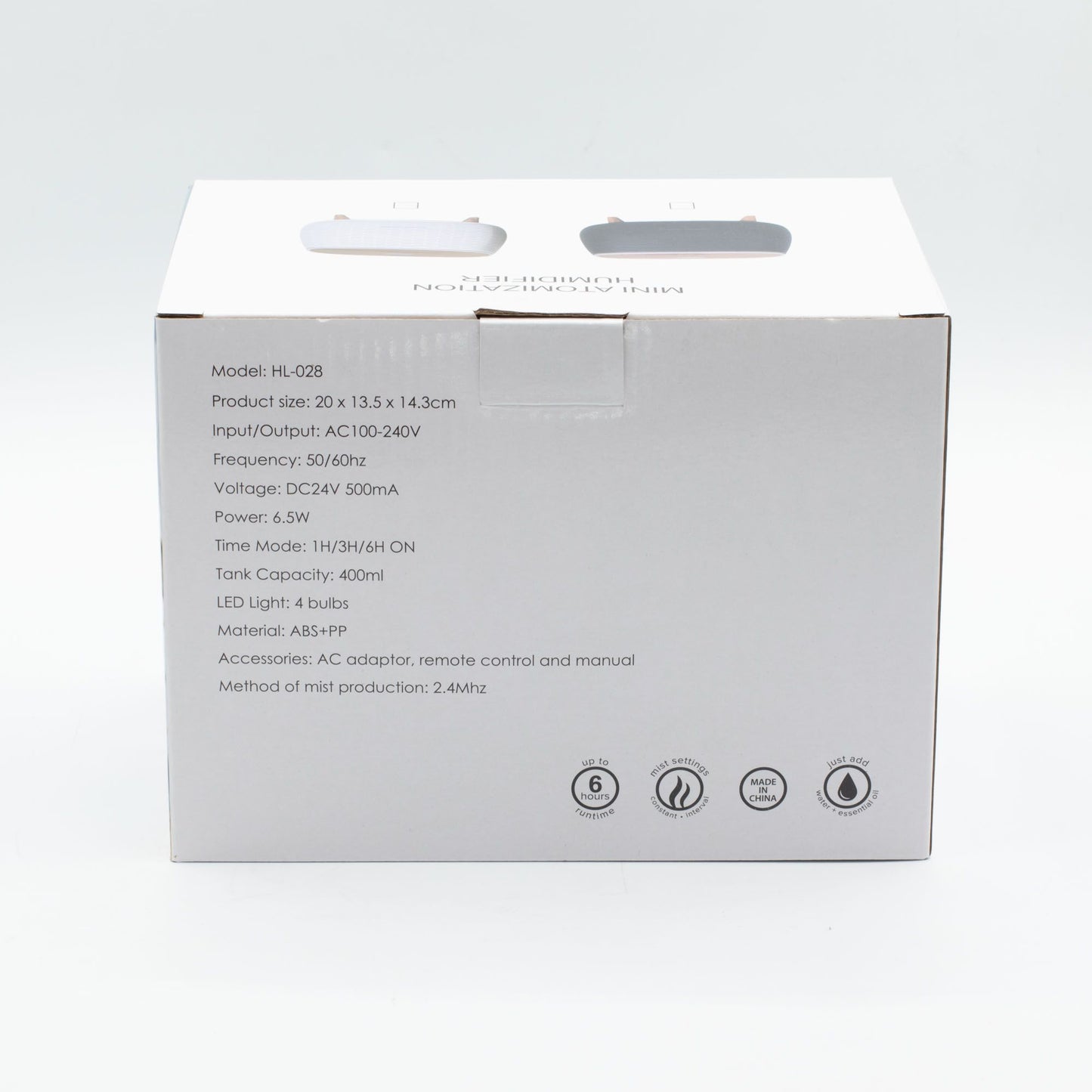 Difusor Ultrasónico LED 400 ml con Control Remoto