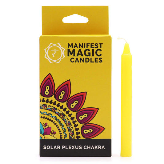 Velas Manifest Amarillas de Soja – Pack de 12 | Chakra Plexo Solar