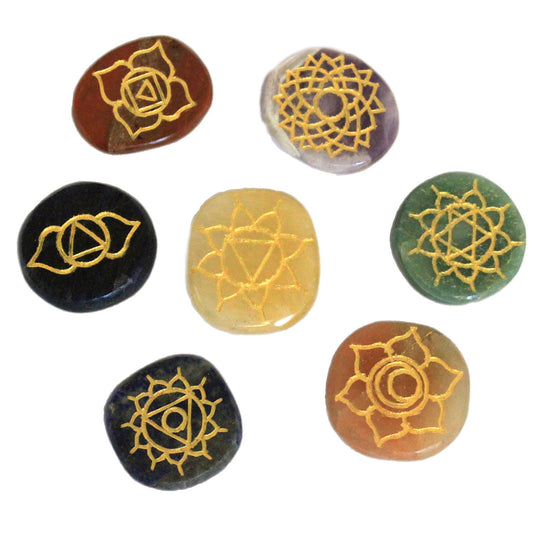 Set de Piedras Chakras Redondas – Minerales Naturales