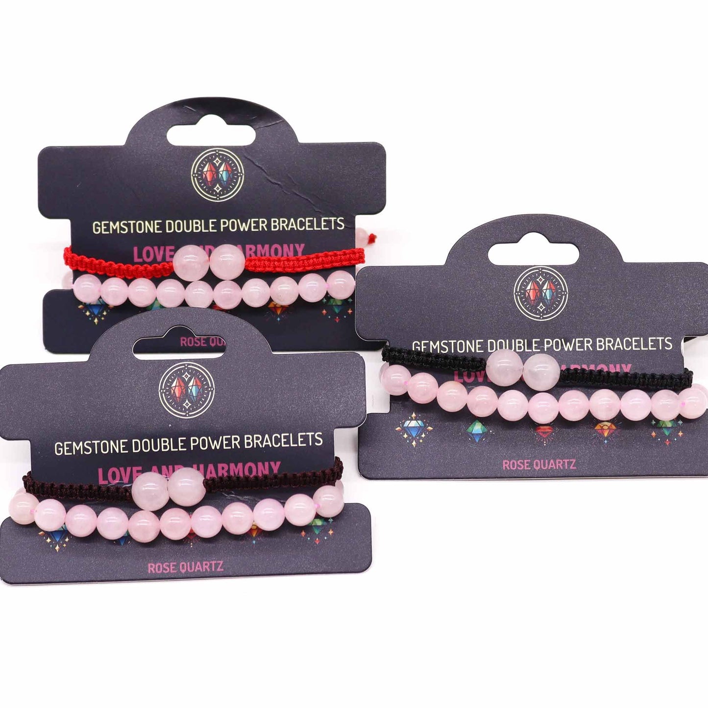 Pulseras Doble Poder de Cuarzo Rosa