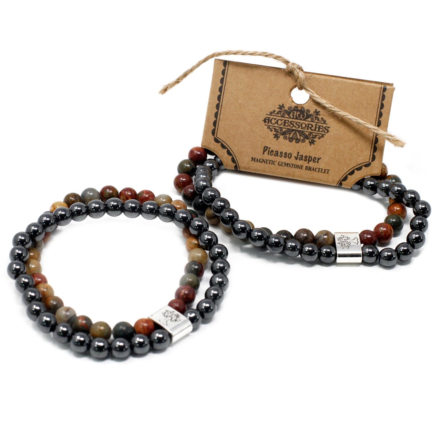 Pulsera de Piedras Magnéticas – Jaspe Picasso