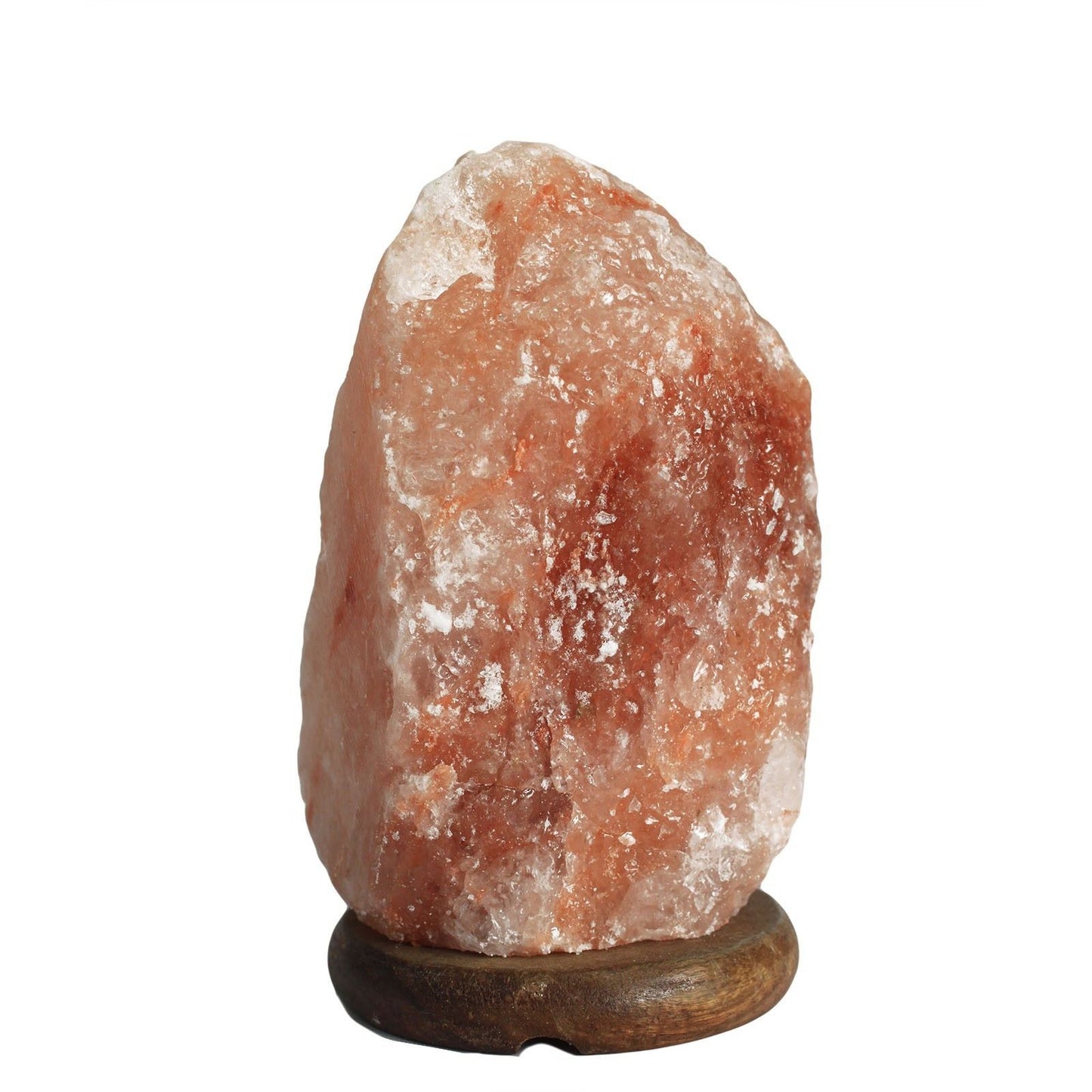 Lámpara de Sal del Himalaya Natural con Base de Madera – 2-3 kg (19,5 cm)