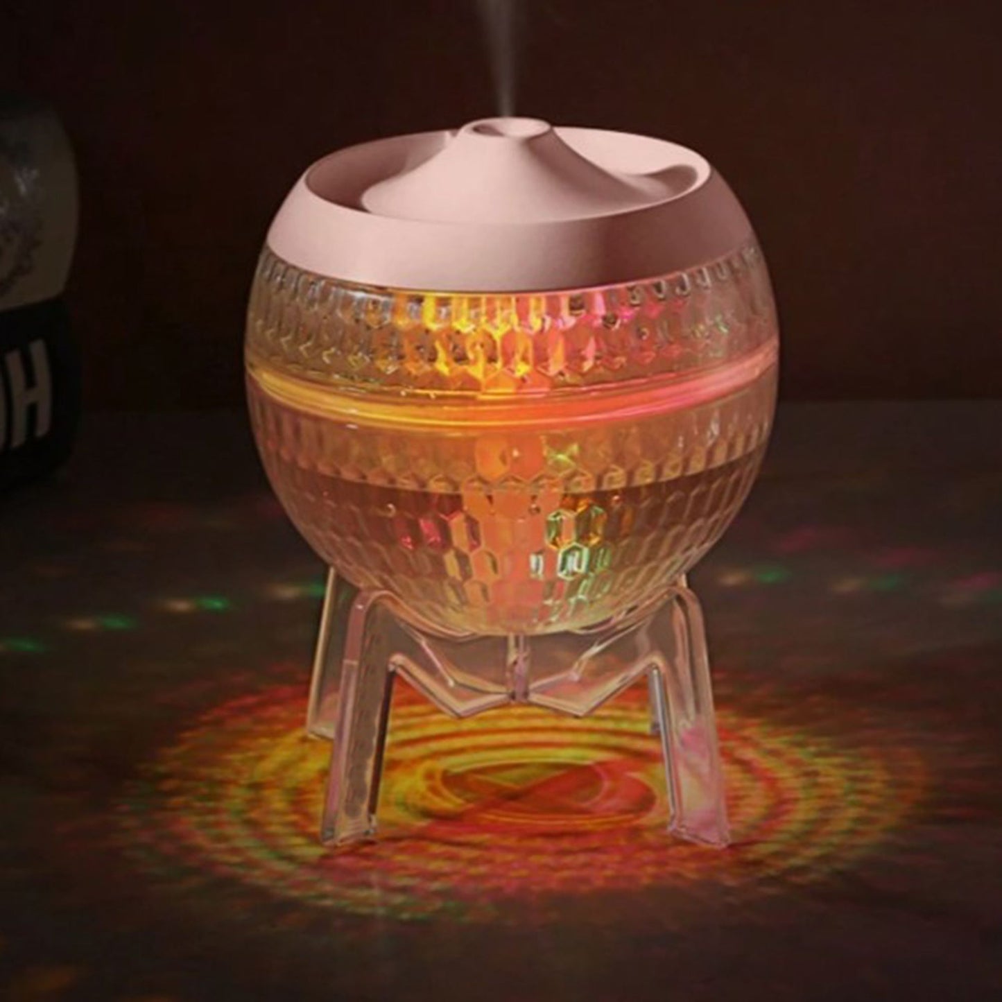 Difusor de Aroma Mundo Transparente USB – Cambio de Color y Luz Ambiental