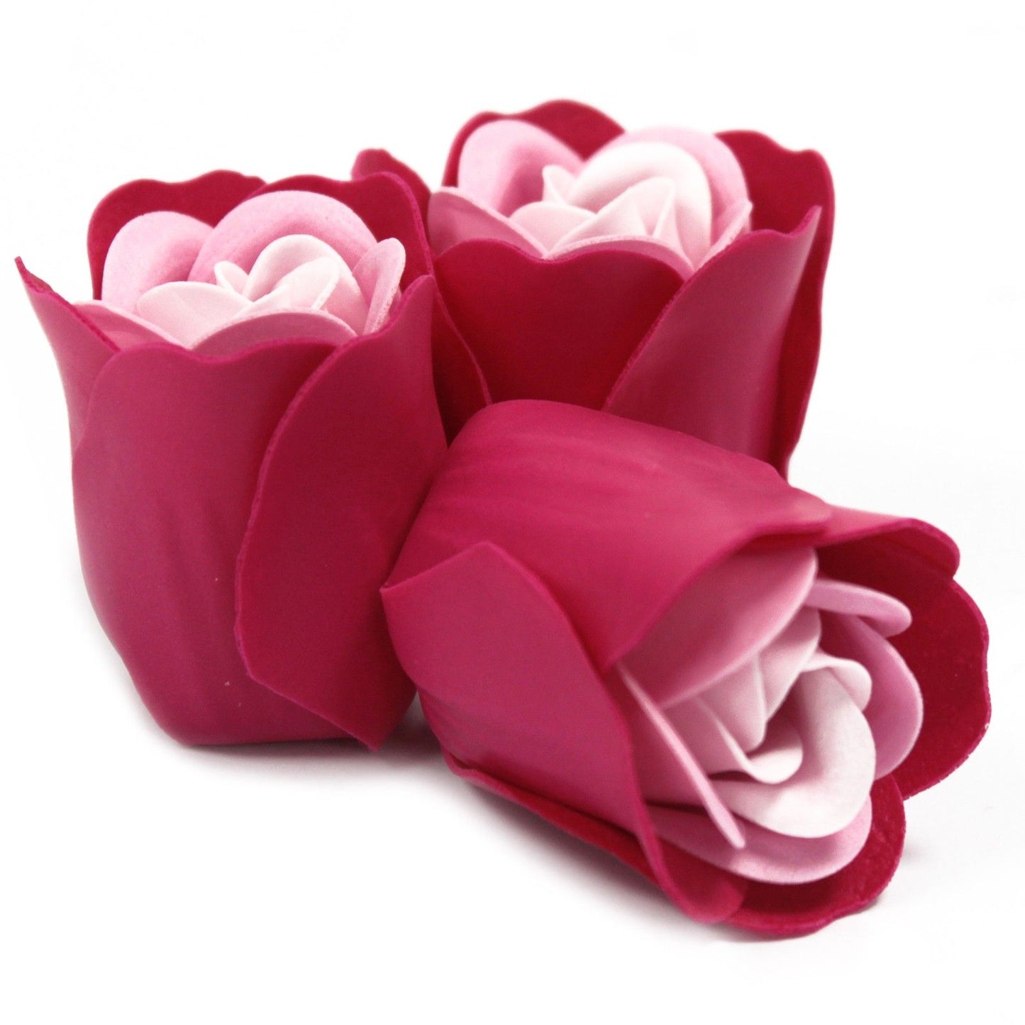 Set de 3 flores de jabón en caja corazón – Rosas primavera