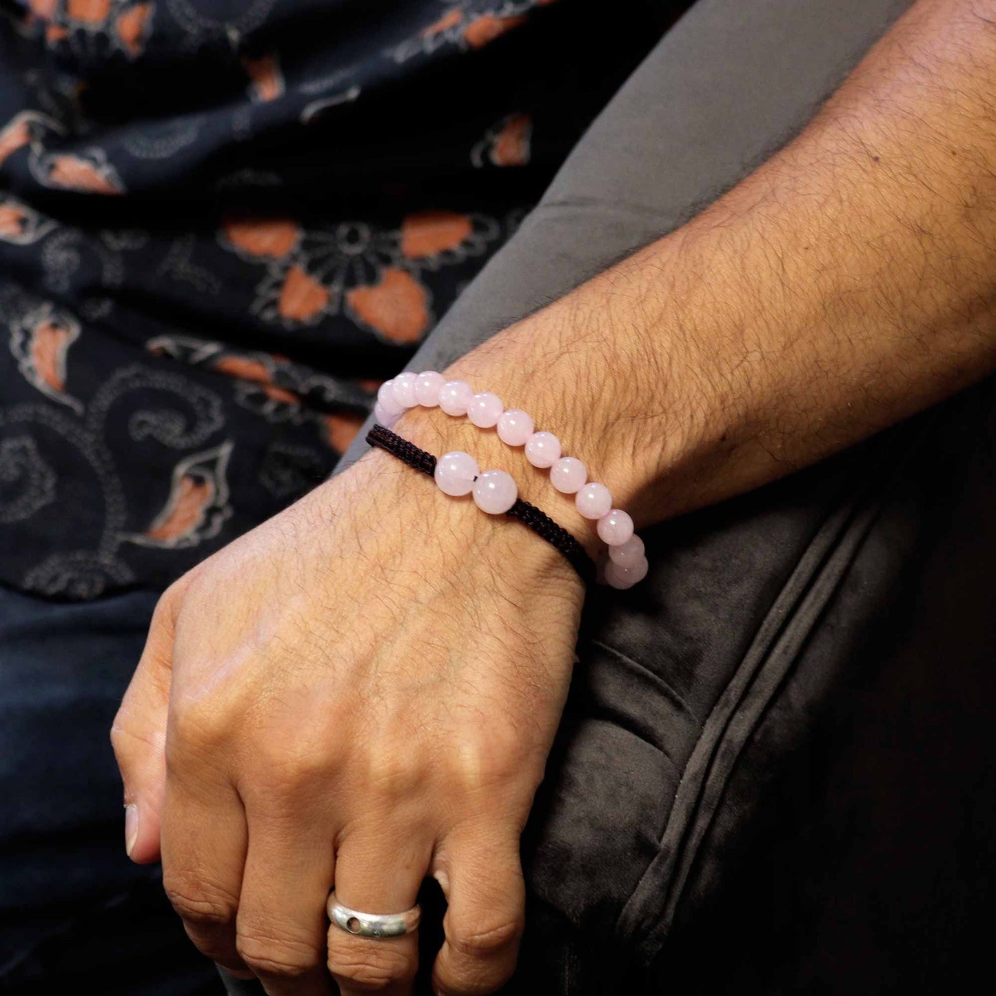 Pulseras Doble Poder de Cuarzo Rosa