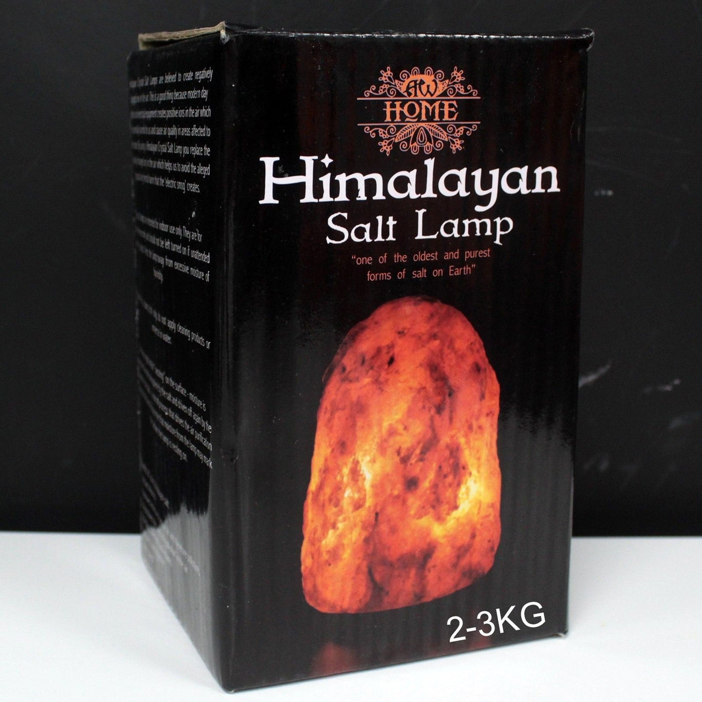 Lámpara de Sal del Himalaya Natural con Base de Madera – 2-3 kg (19,5 cm)