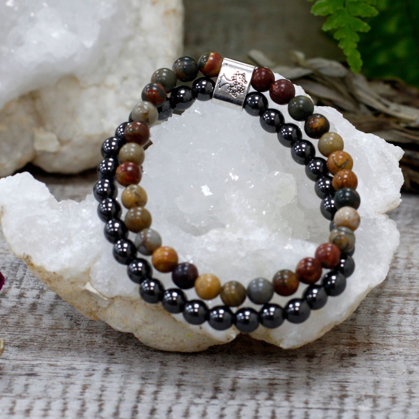 Pulsera de Piedras Magnéticas – Jaspe Picasso
