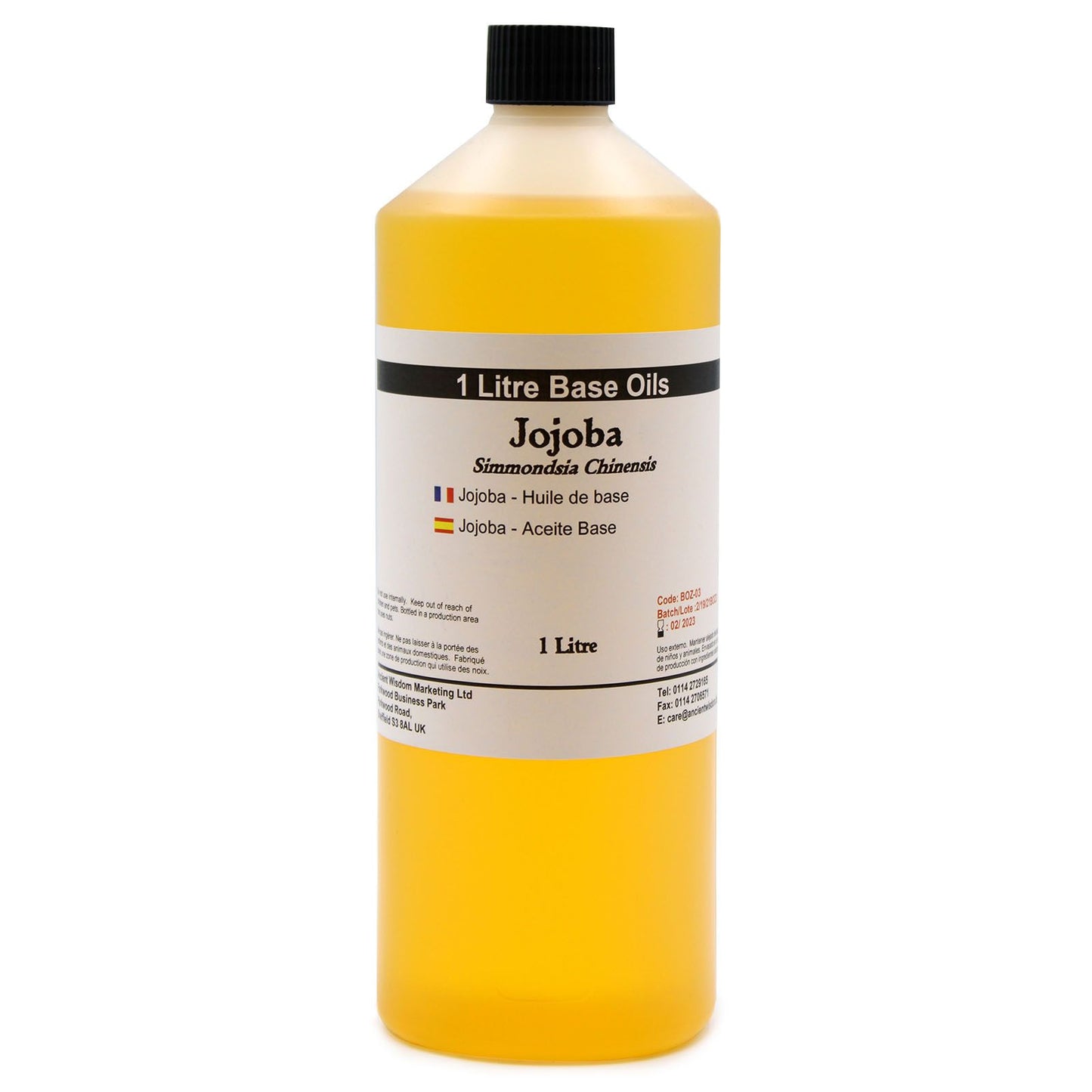 Aceite de Jojoba 1L – Puro, Prensado en Frío y 100% Natural