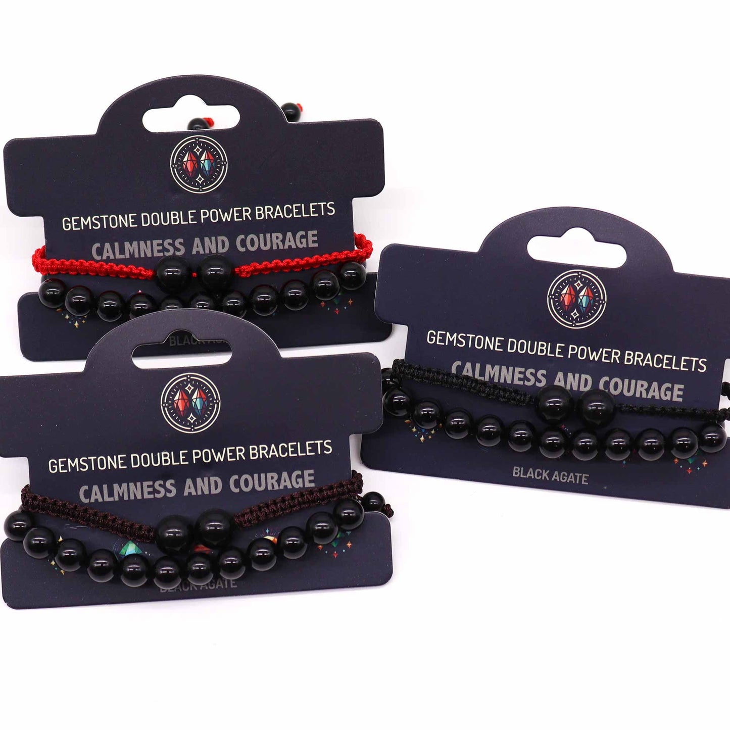 Pulseras Doble Poder de Ágata Negra
