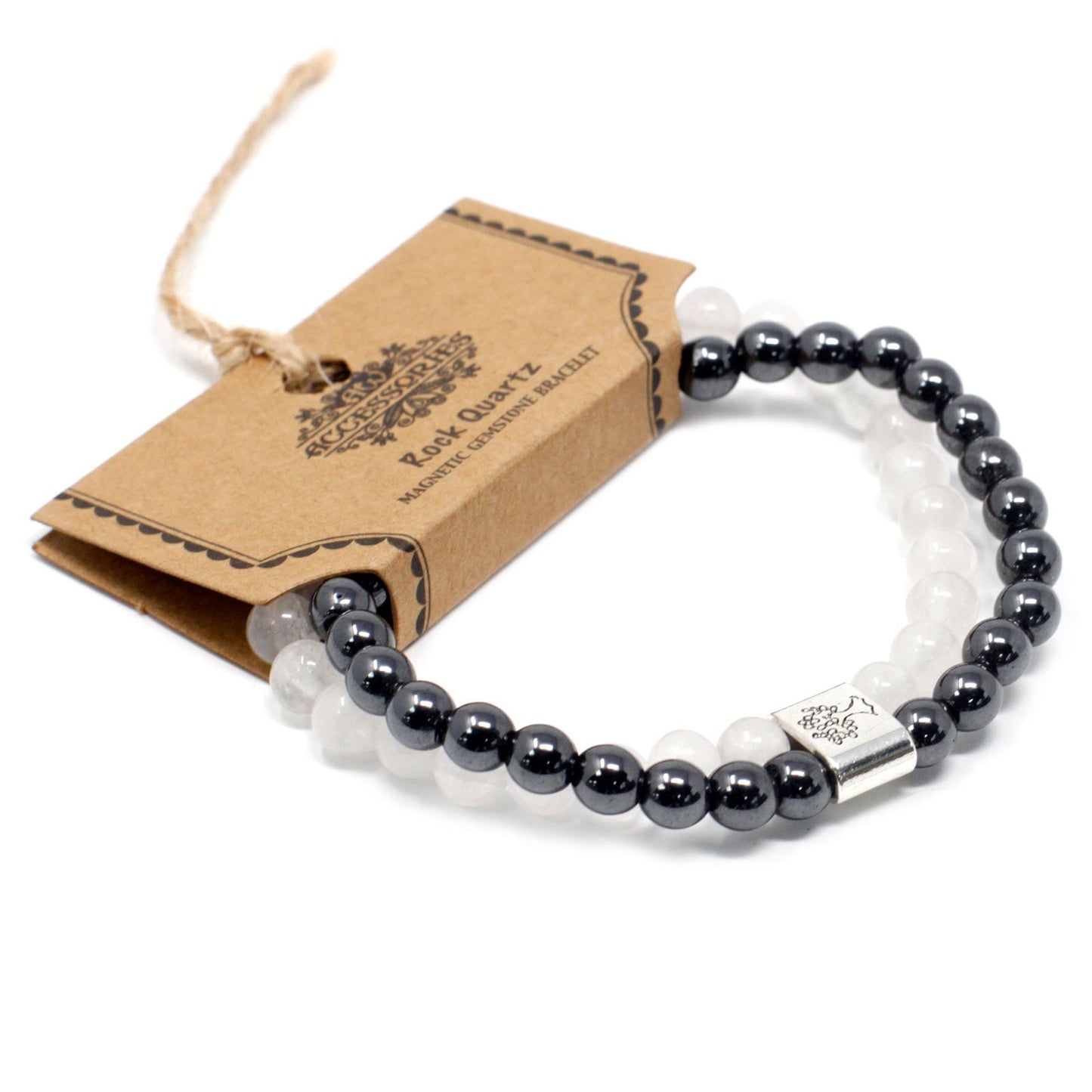 Pulsera de Piedras Magnéticas – Cuarzo Blanco