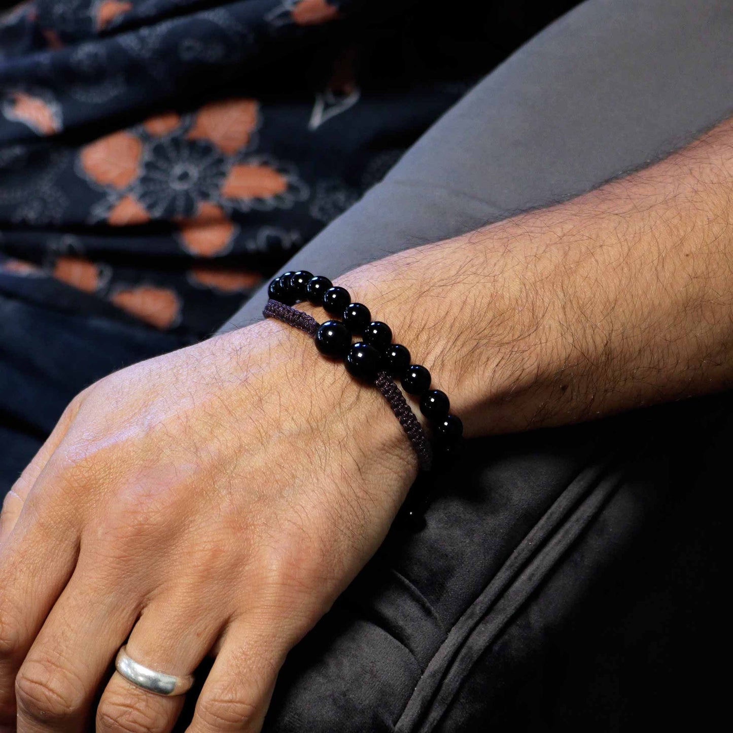 Pulseras Doble Poder de Ágata Negra