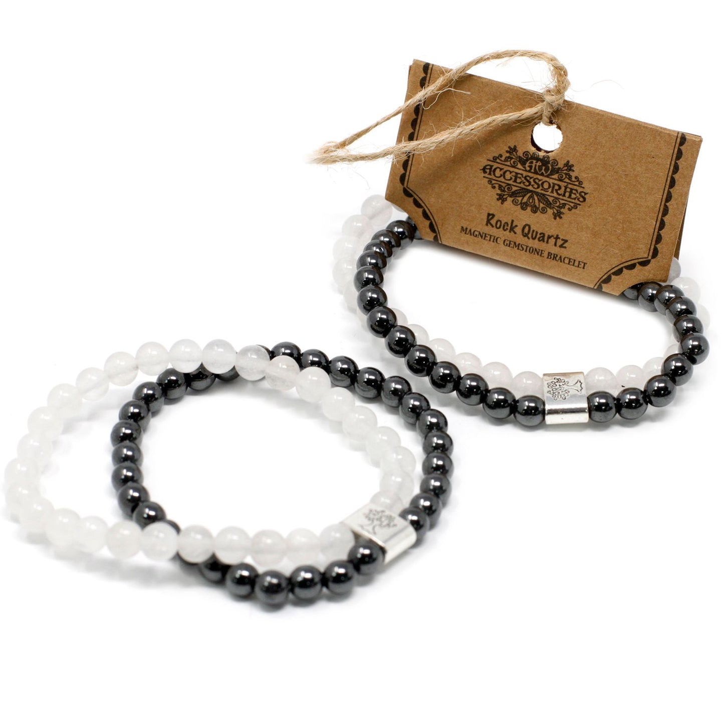 Pulsera de Piedras Magnéticas – Cuarzo Blanco