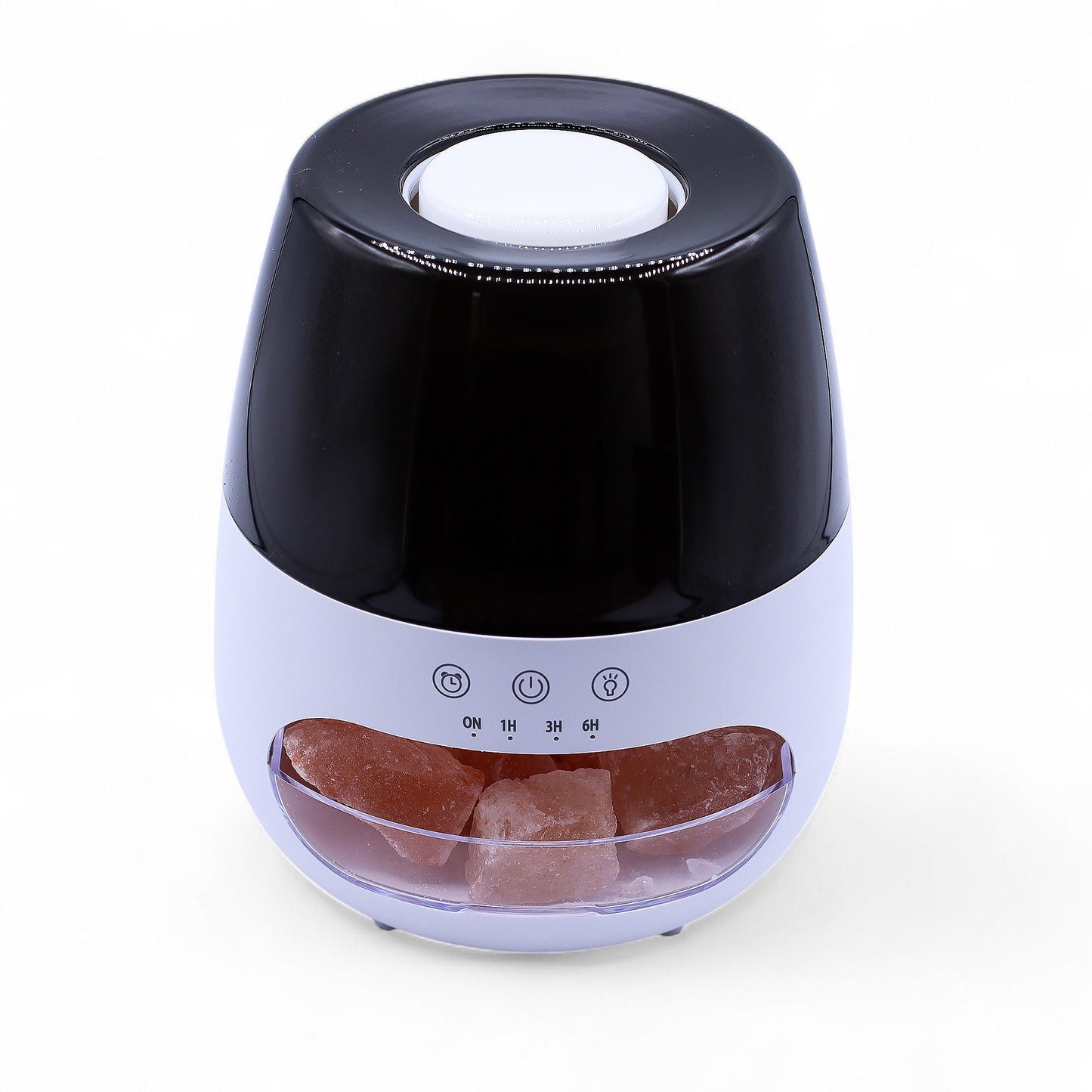 Difusor de Aroma de Sal de Roca con Efecto Llama – USB, Luz LED y Temporizador