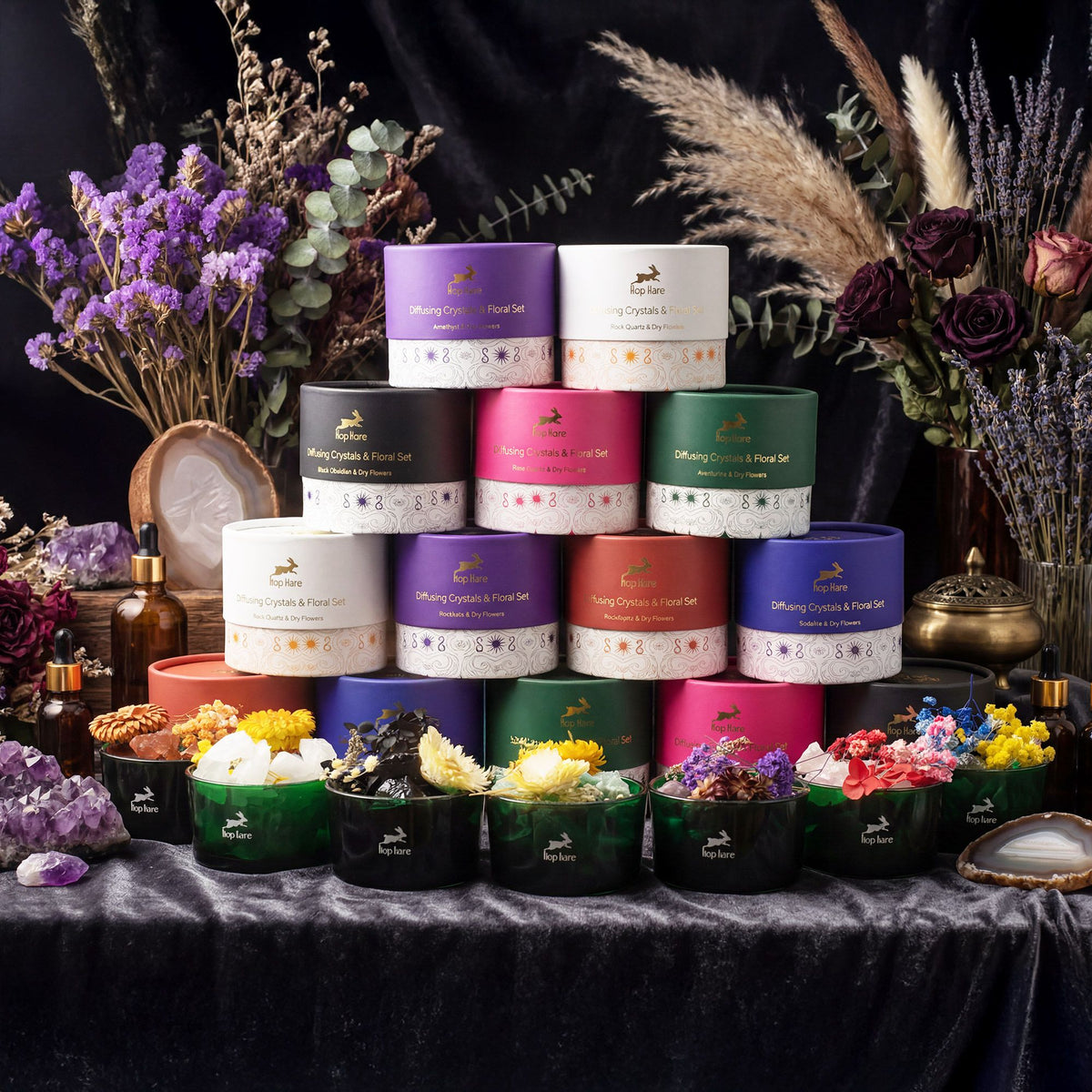 Cristales Difusores Hop Hare – Conjunto Floral El Diablo