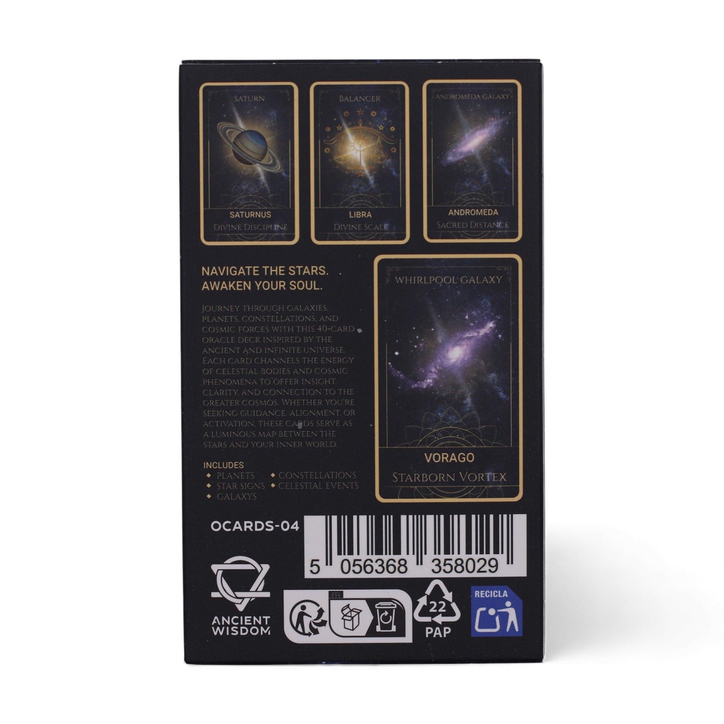 Cartas de Oráculo del Atlas de Energía Celestial – Baraja Espiritual