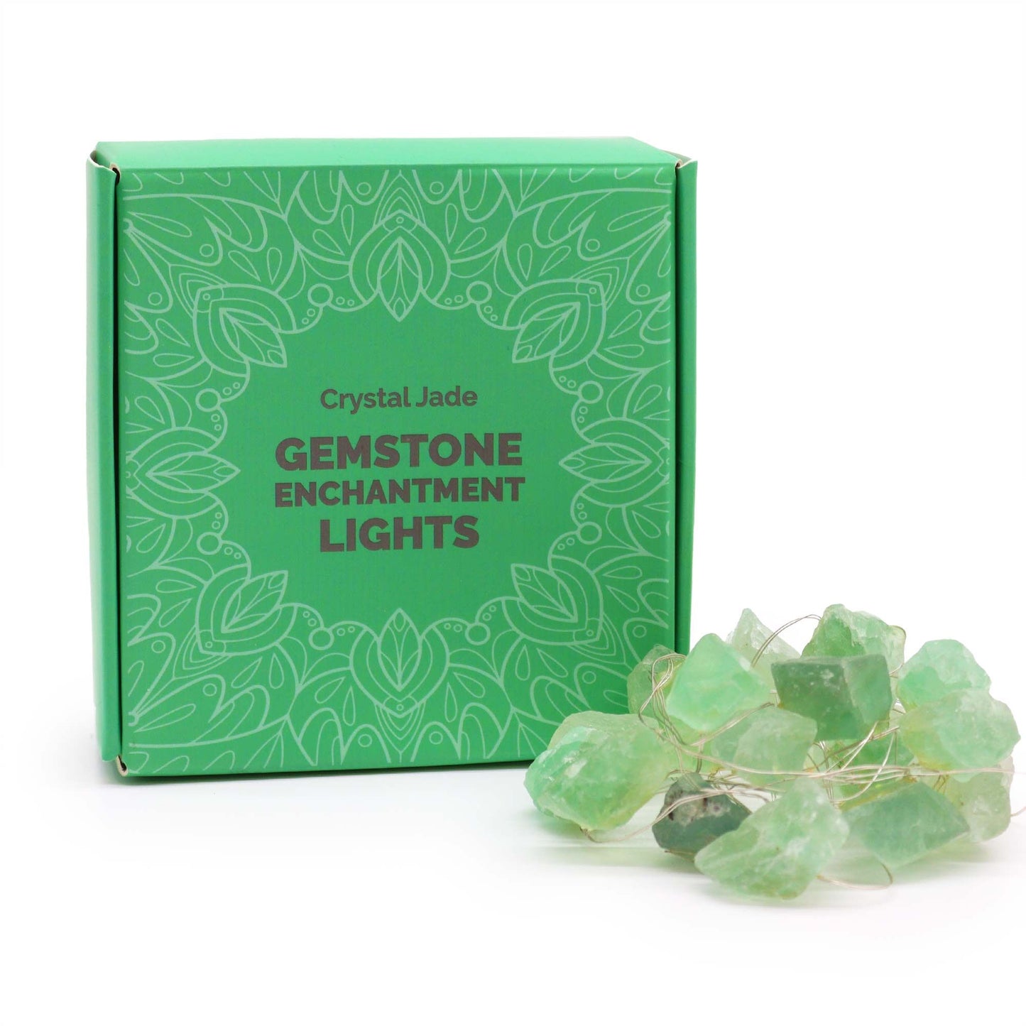 Luces Encantadas con Piedras de Jade – Decoración Natural y Armonizante