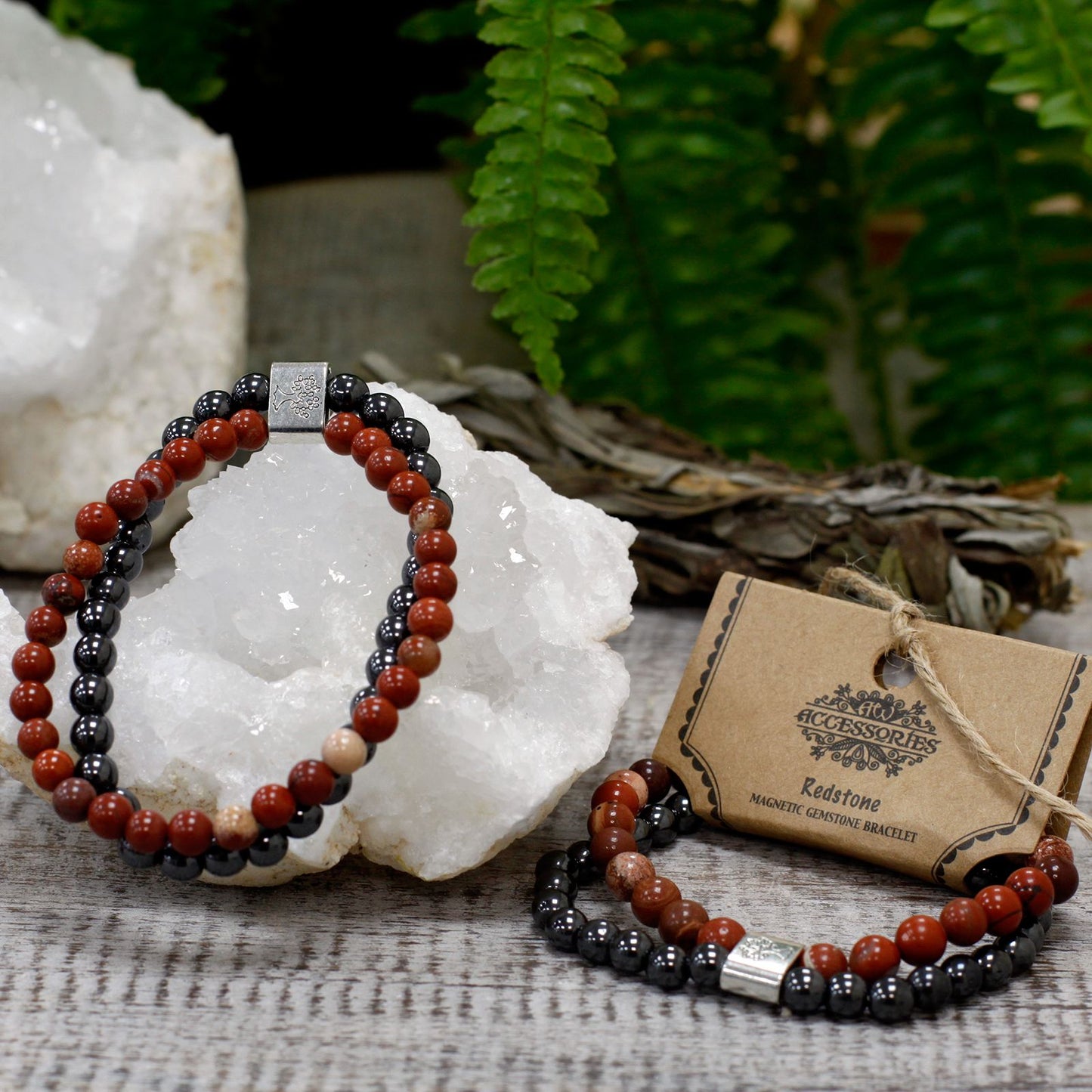 Pulsera de Piedras Magnéticas – Piedra Roja