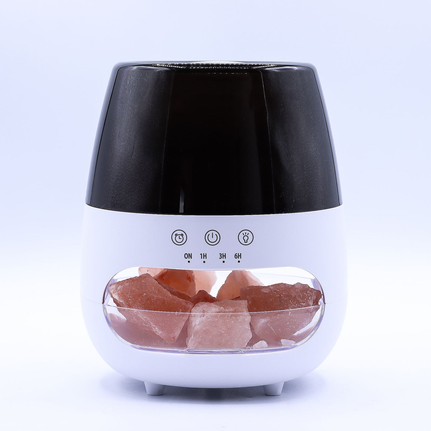 Difusor de Aroma de Sal de Roca con Efecto Llama – USB, Luz LED y Temporizador