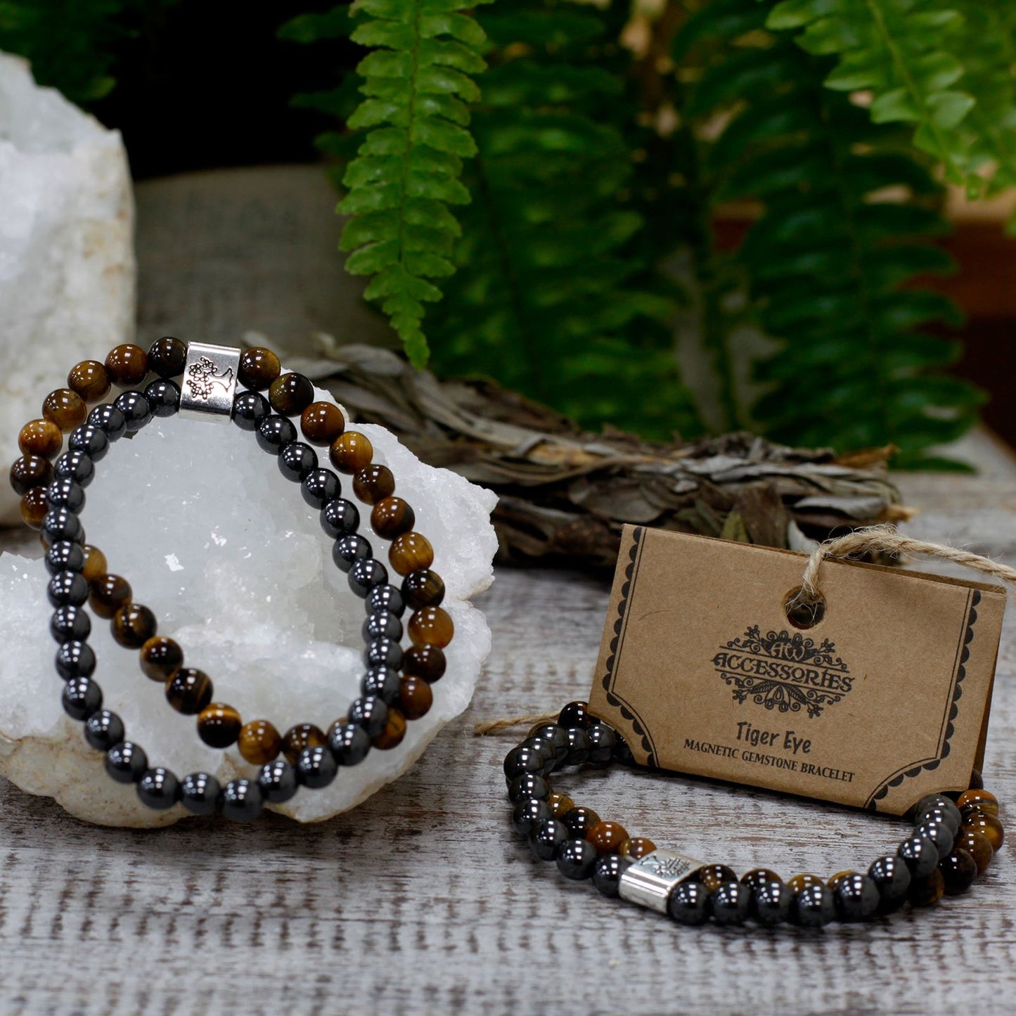 Pulsera de Piedras Magnéticas – Ojo de Tigre