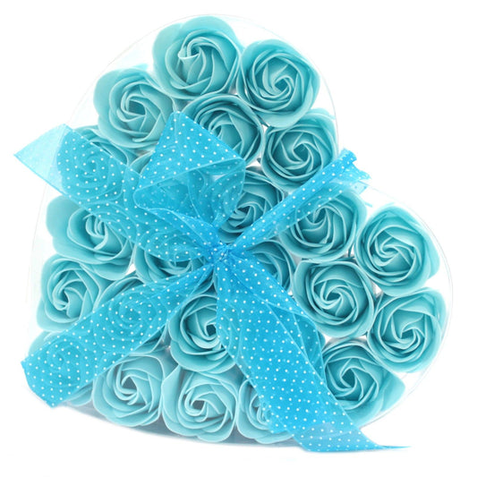 Set de 24 flores de jabón – Rosas azules