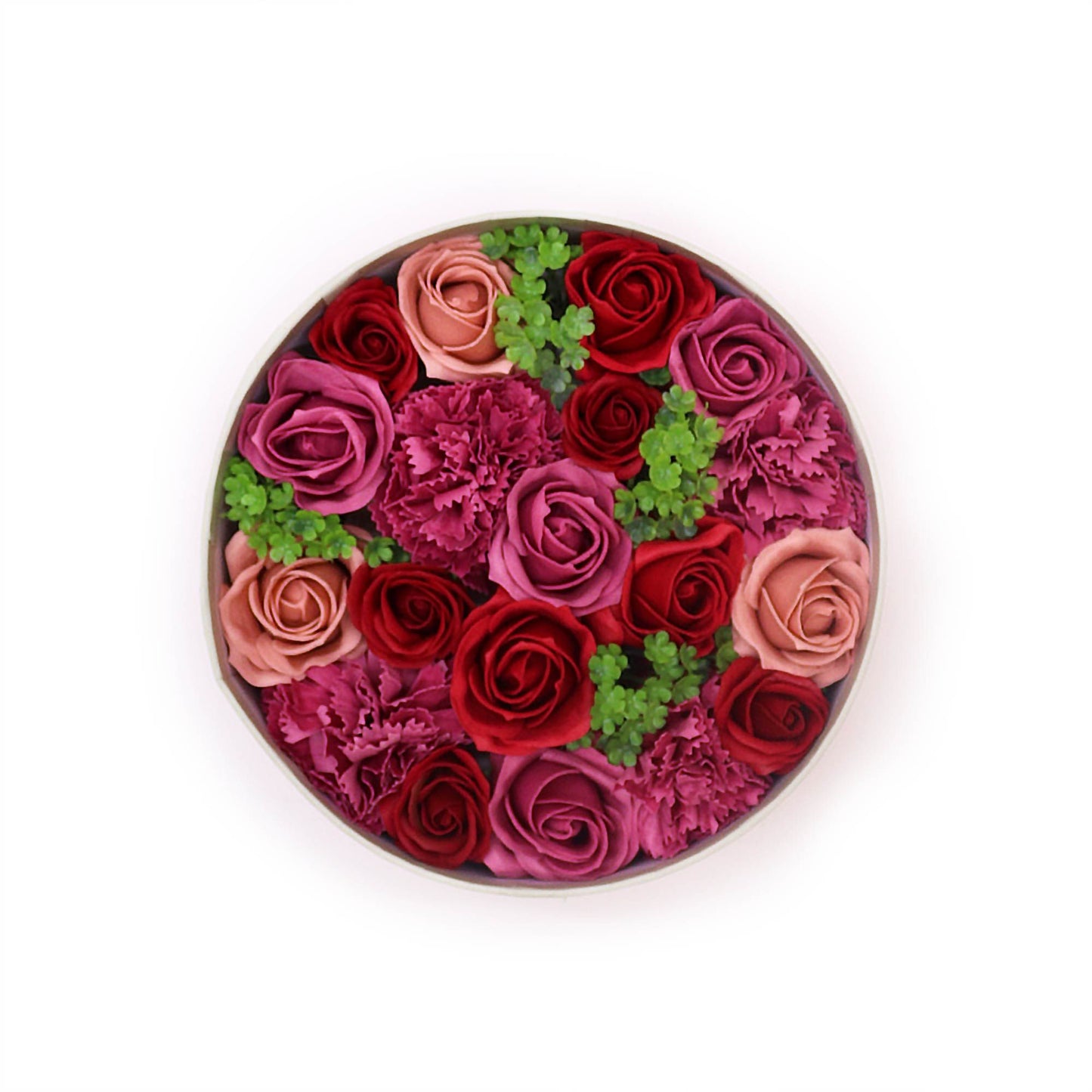 Caja Redonda - Rosas de Jabón Vintage