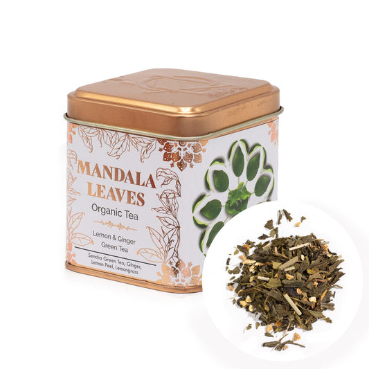 Té verde orgánico con limón y jengibre – mezcla refrescante y especiada – 50 g