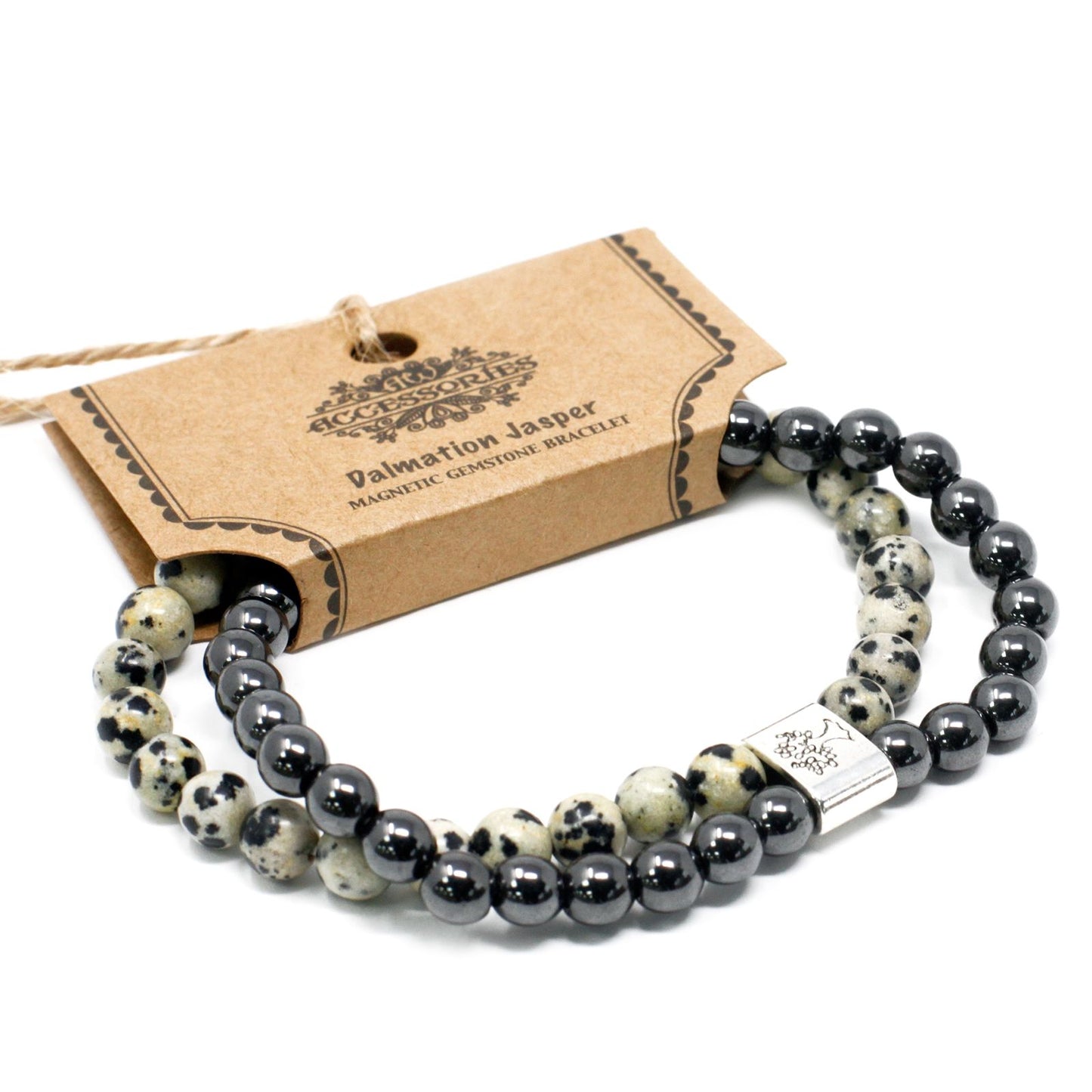 Pulsera de Piedras Magnéticas – Jaspe Dálmata