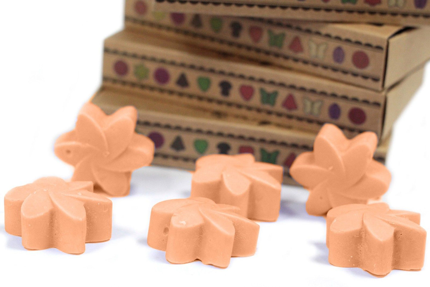 Caja de 6 ceras de soja aromáticas Tuberosa – Aroma floral intenso