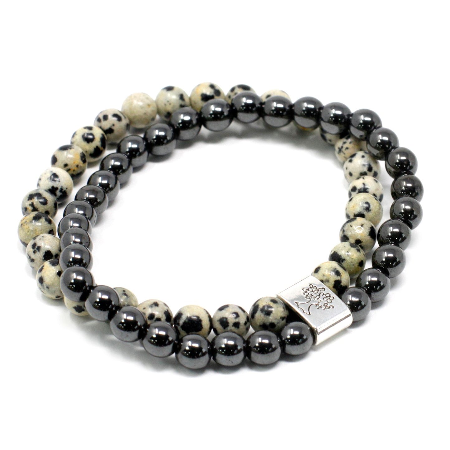Pulsera de Piedras Magnéticas – Jaspe Dálmata