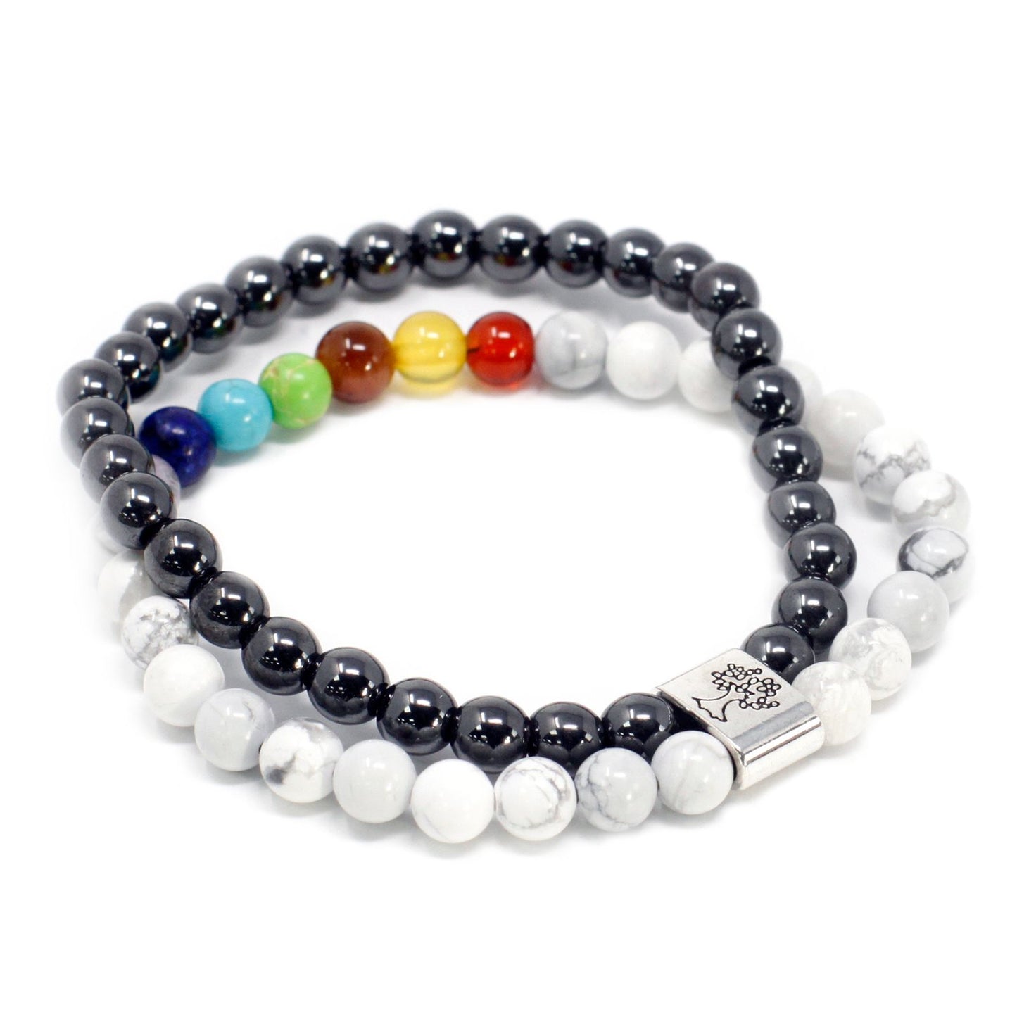 Pulsera de Piedras Magnéticas – Howlita Blanca
