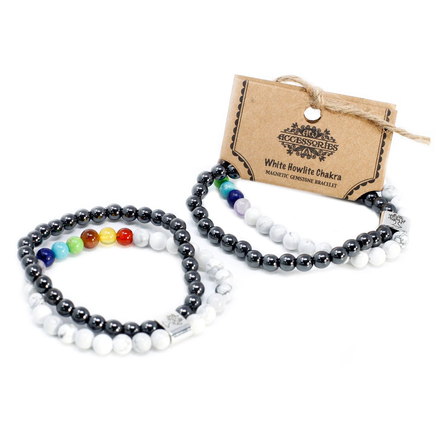 Pulsera de Piedras Magnéticas – Howlita Blanca