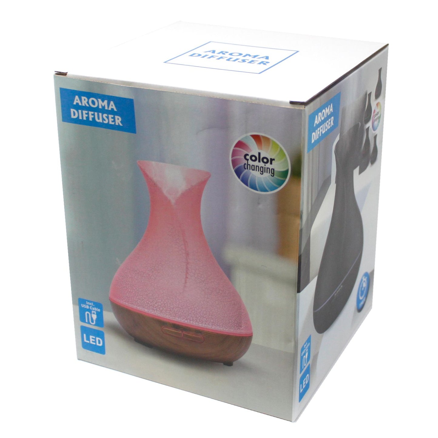Difusor de Aromas Palma Atomiser Efecto Concha con Luz LED – 400 ml USB