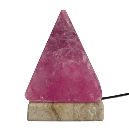 Lámpara de Sal del Himalaya USB – Pirámide Blanca 9 CM