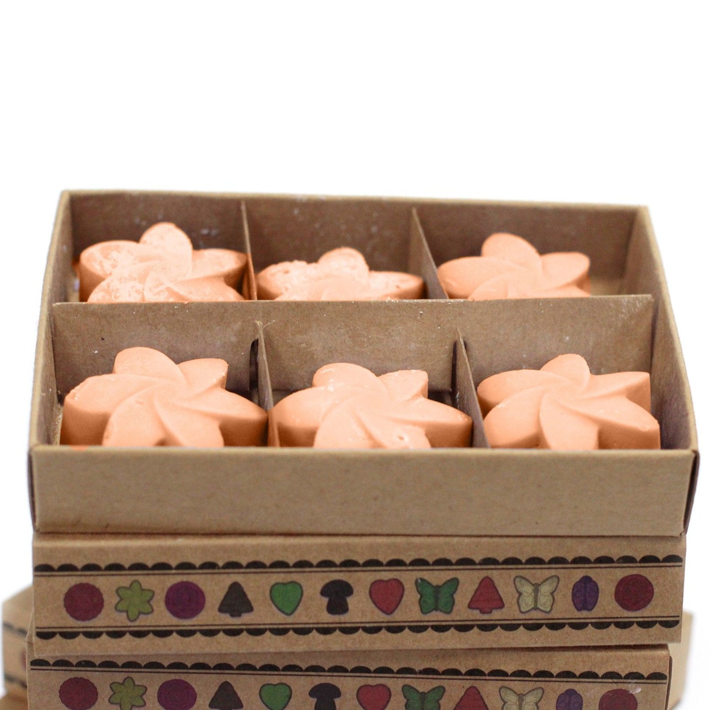 Caja de 6 ceras de soja aromáticas Tuberosa – Aroma floral intenso