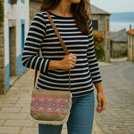 Bolso de Yute con Bordado de Verano – Diseño Artesanal