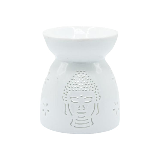 Quemador de Aceite Buda Blanco – Cerámica