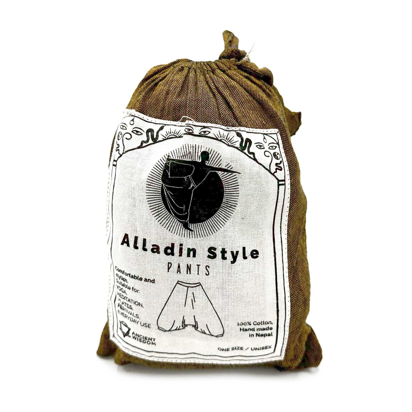 Pantalón Aladino Himalaya Naranja – Estilo Festival & Yoga | 100% Algodón