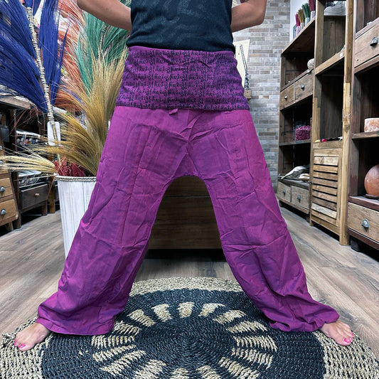 Pantalones Thai Mandala Morado – Yoga, Meditación y Estilo Bohemio